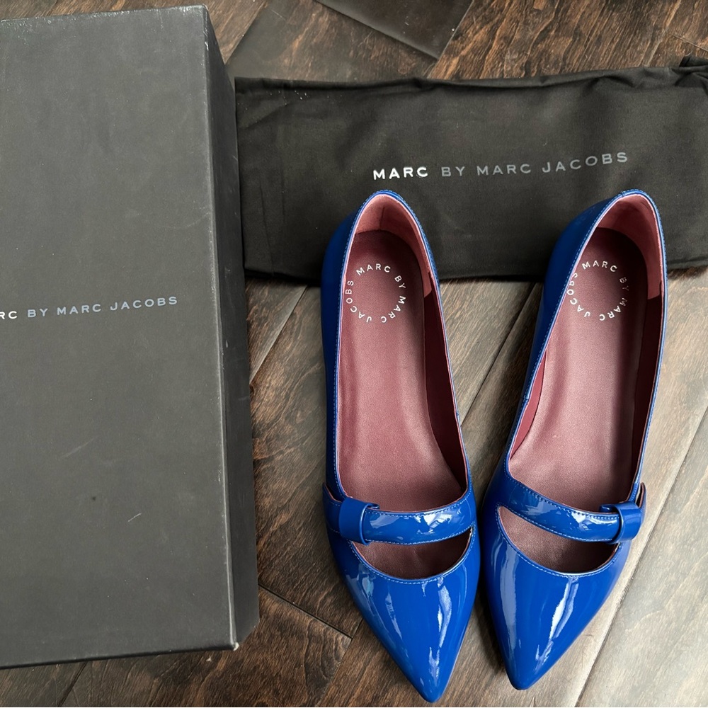Marc by Marc Jacobs Glossy Blue Flats